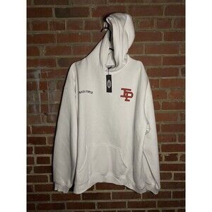 NWT Inaka Power Mens White Long Sleeve Kangaroo Pocket Pullover Hoodie Size XXL